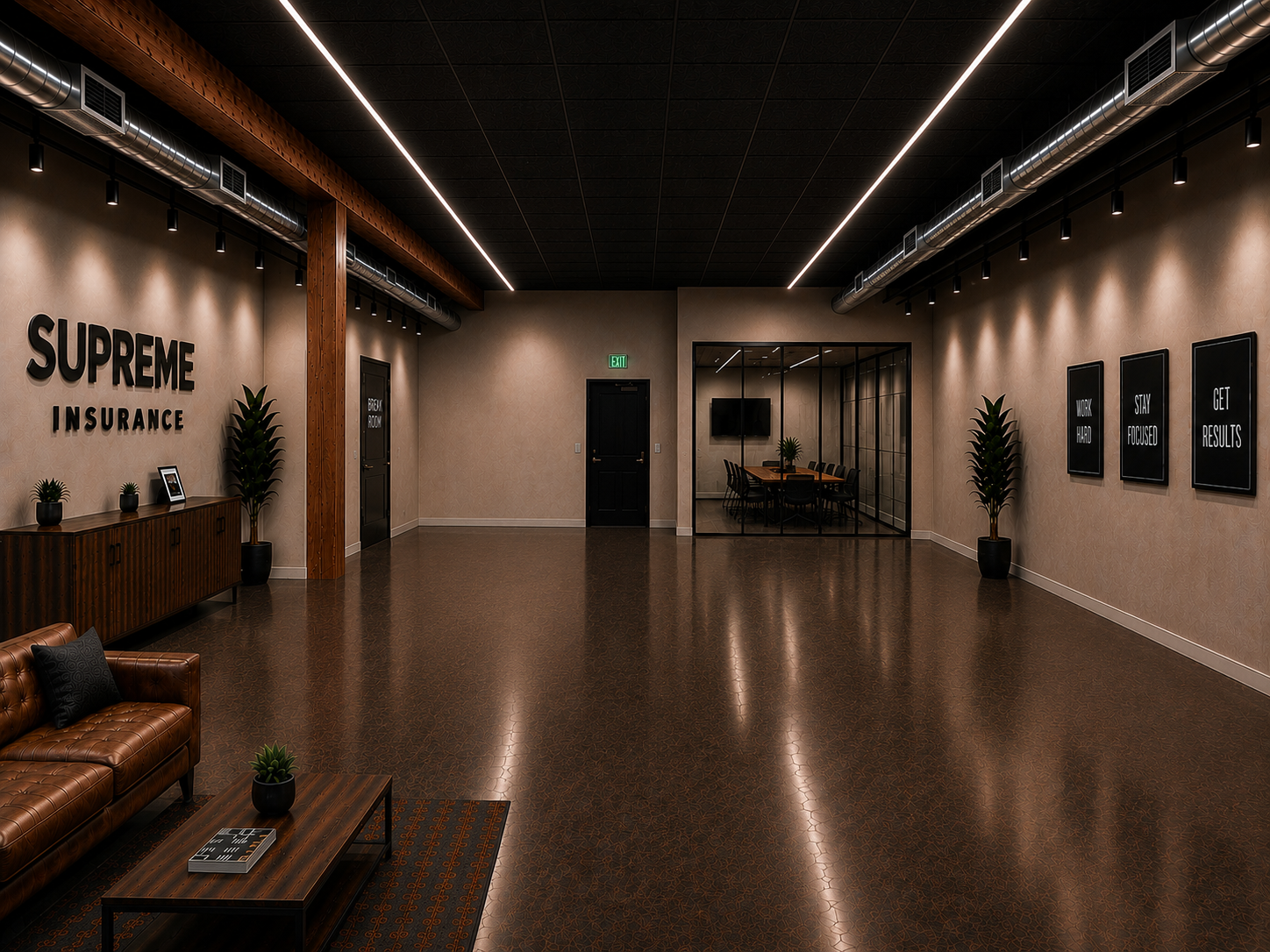 The Supreme Insurance Agency office lobby in Covina, California